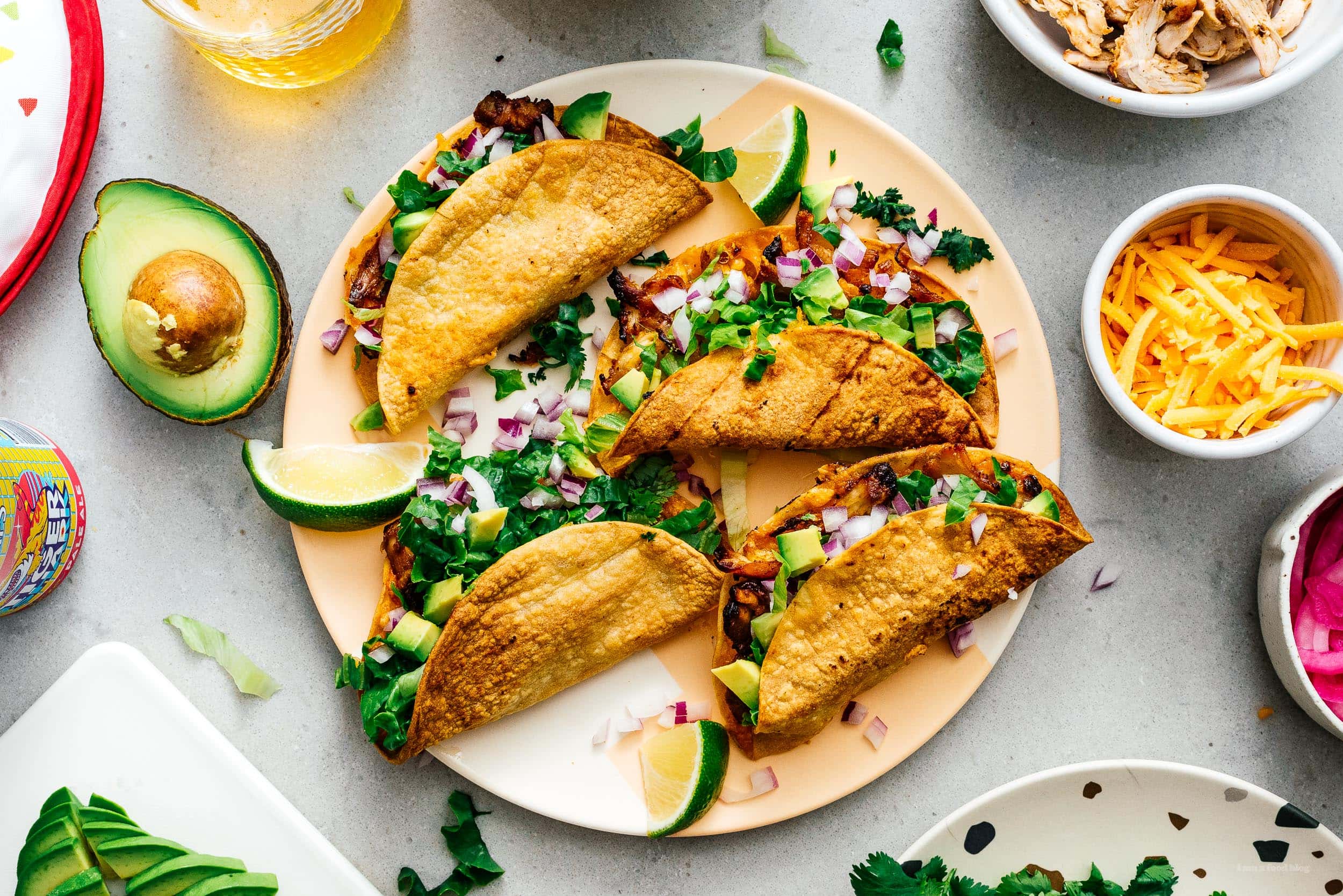 Air Fryer Chicken Tacos | www.iamafoodblog.com