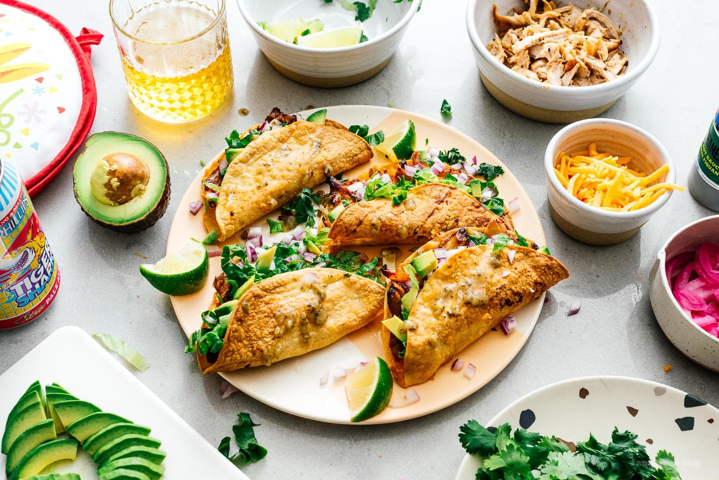 air fryer chicken tacos | www.iamafoodblog.com