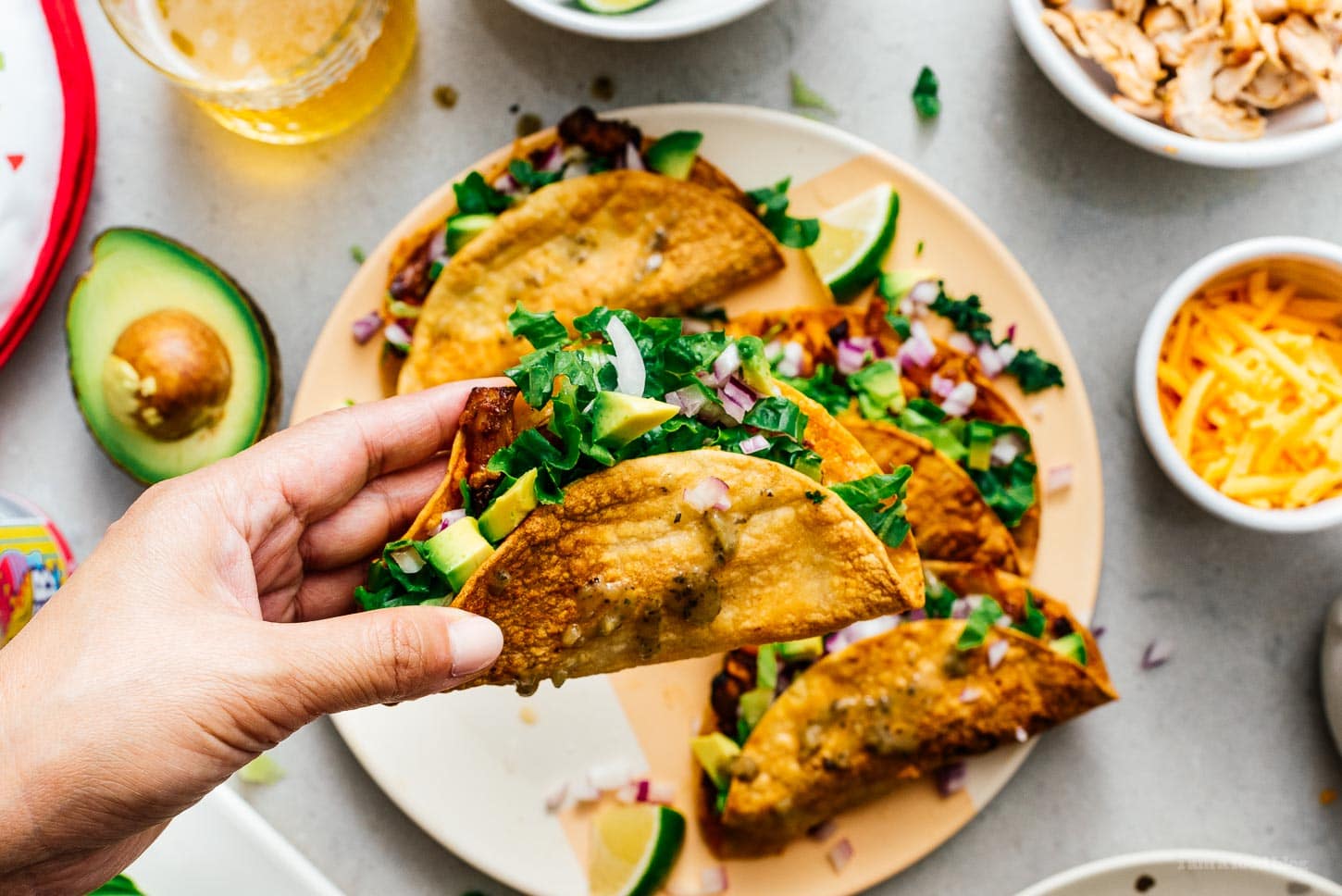 crunchy chicken taco | www.iamafoodblog.com