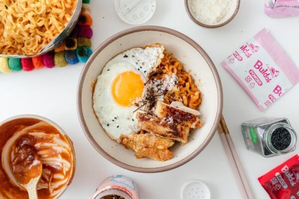 homemade buldak carbonara | www.iamafoodblog.com