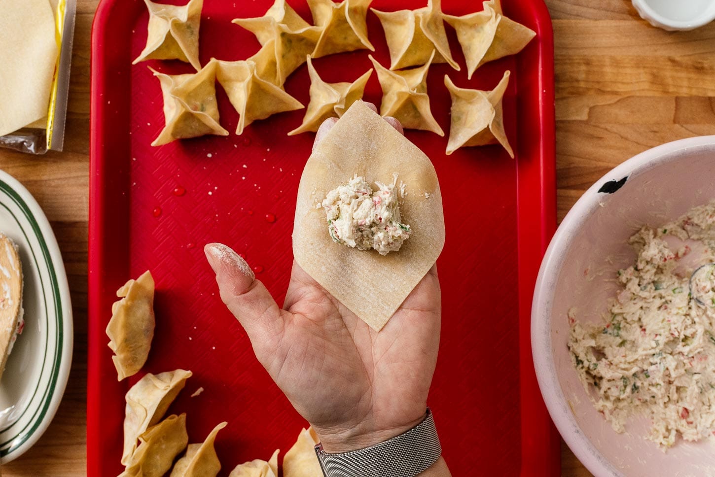 making crab rangoon | www.iamafoodblog.com