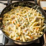 Creamy Spinach Chicken Pot Pie Pasta | www.iamafoodblog.com