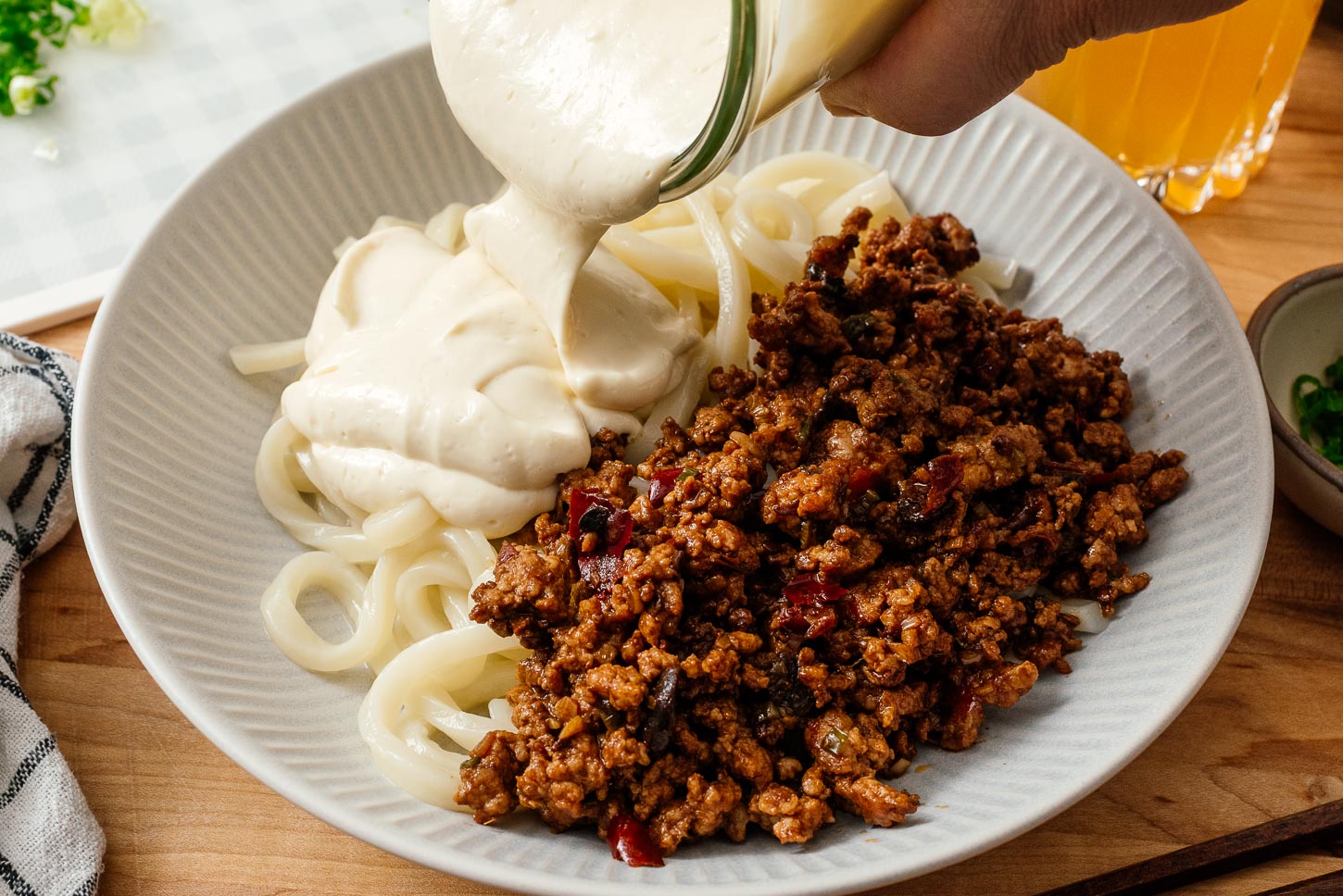 creamy mapo pork udon | www.iamafoodblog.com