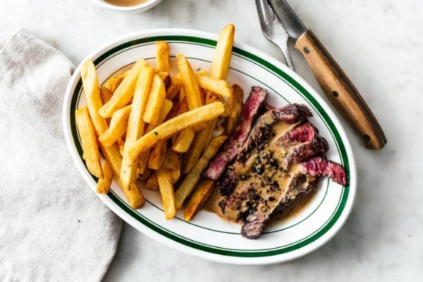 Move over steak spice! Take your steak over the top with these 5 steak sauces that you’ll want to eat with a spoon: mustard cream, classic peppercorn, Japanese Chimichurri, coconut curry, and garlic mushroom. #steak #steakrecipe #recipes #dinner #sauce #steaksauce #reversesearsteak #reversesear