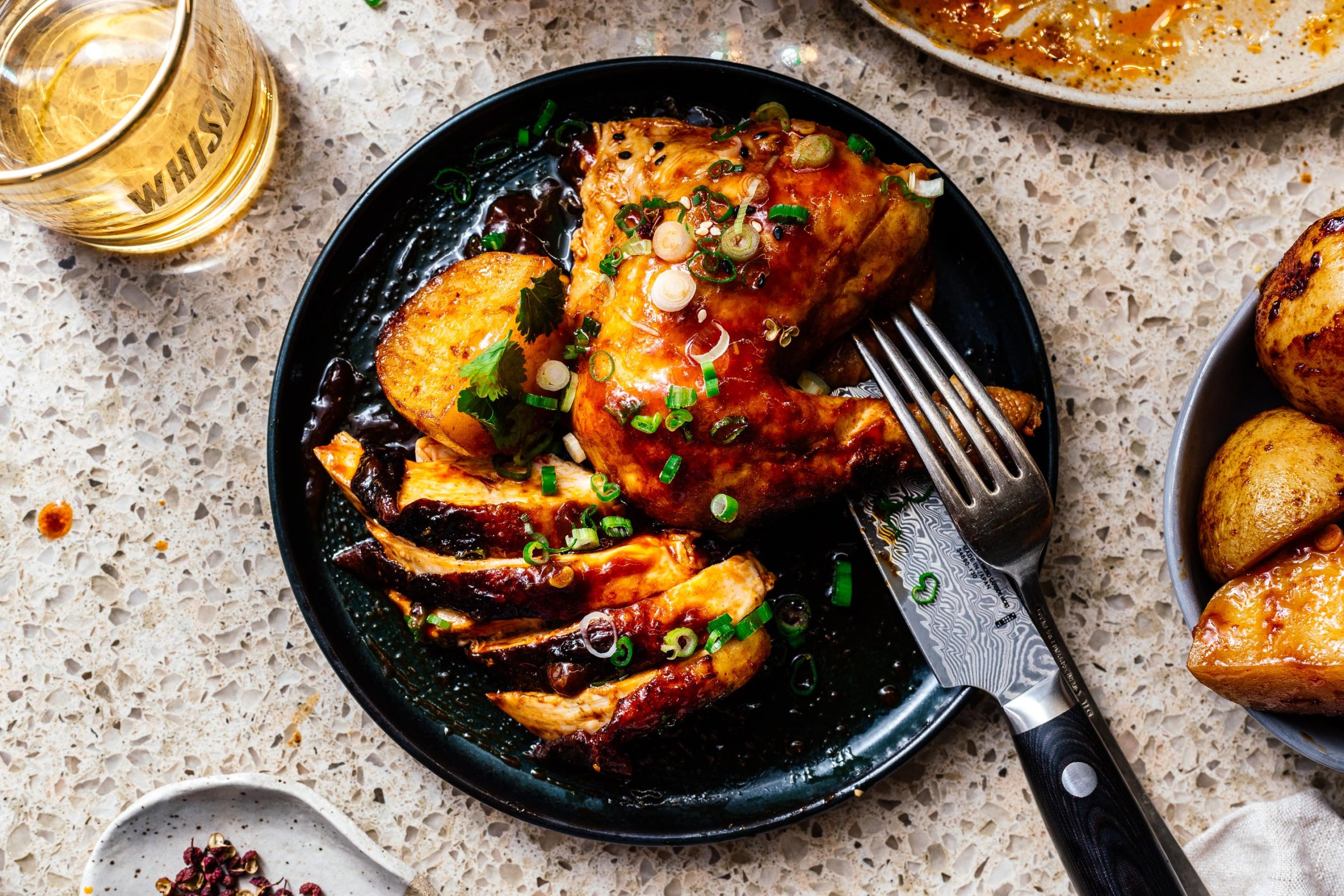 Gochujang Honey Roast Chicken Dinner | www.iamafoodblog.com