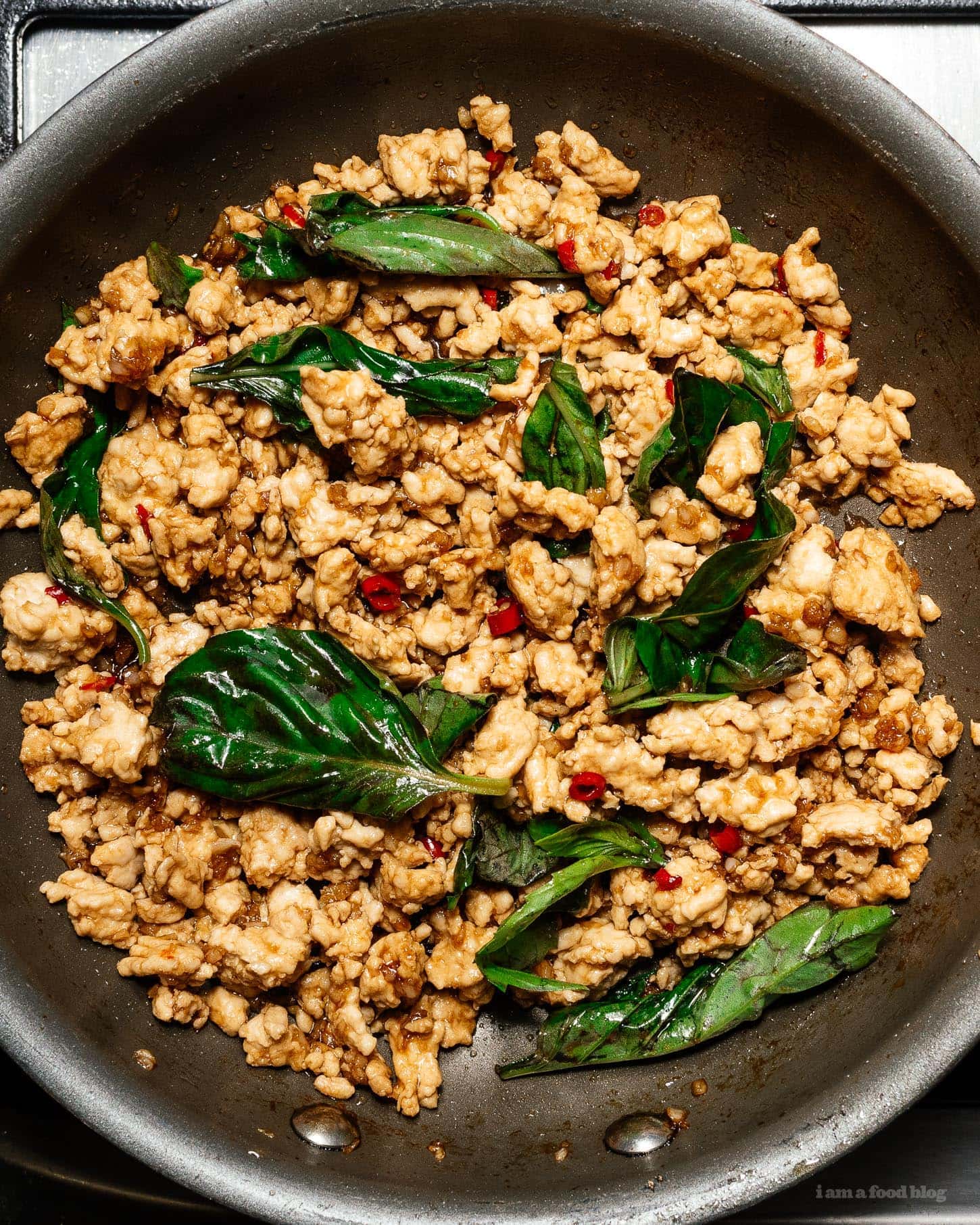 ground chicken thai basil chicken | www.iamafoodblog.com