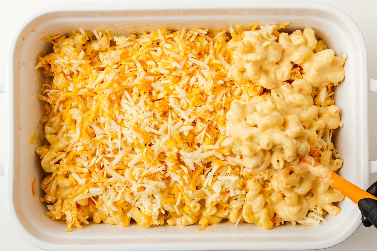 layering mac and cheese | www.iamafoodblog.com