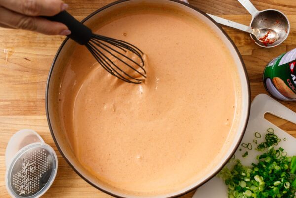 Whisking Curry Paste and Coconut Milk | www.iamafoodblog.com